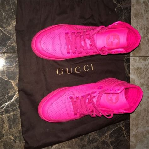 hot pink gucci shoes|pink gucci shoes outfit.